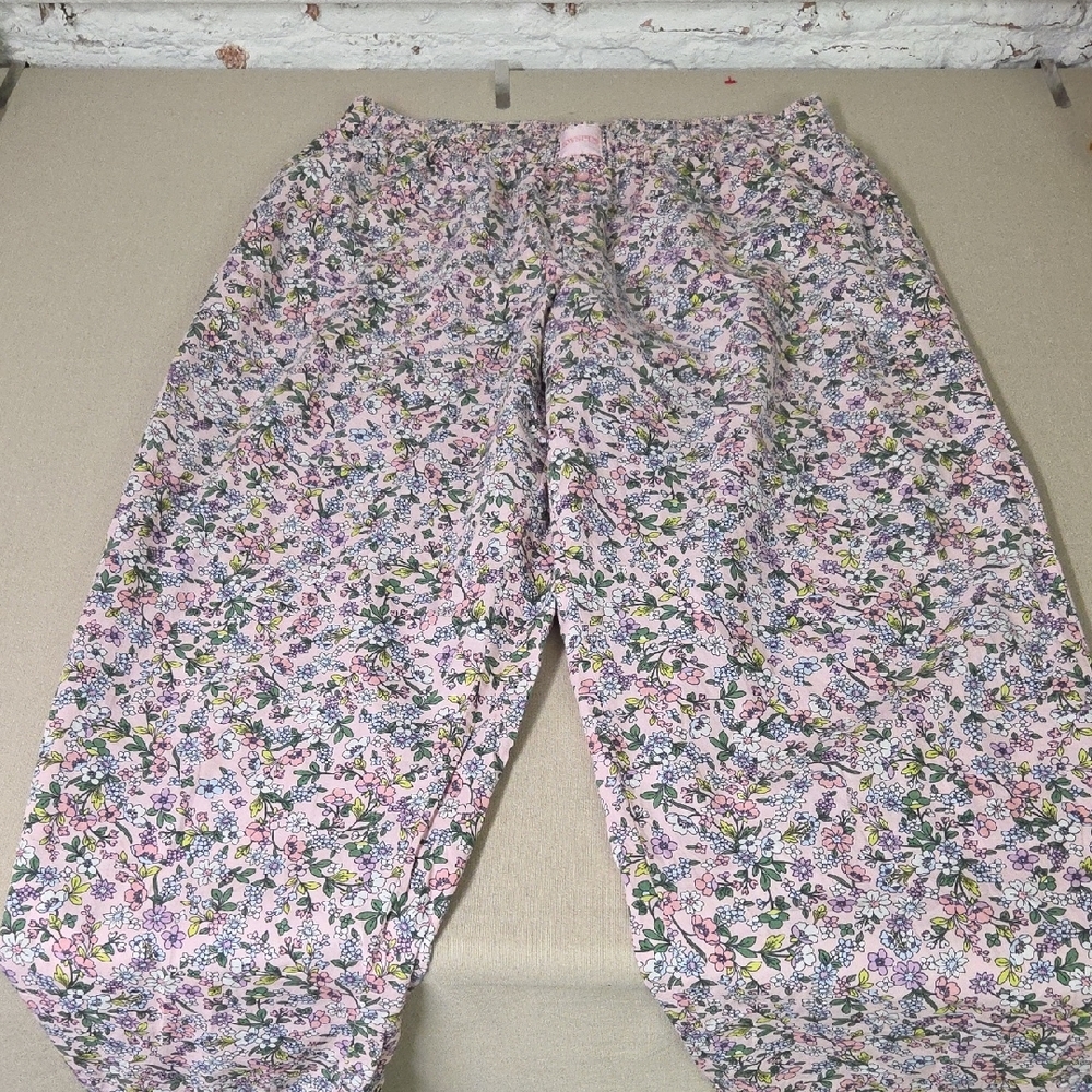 Floral Print Pajama Pants JOYSPUN COTTON SIZE LARGE